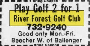 River Forest Golf Course - Sep 23 1983 Ad (newer photo)